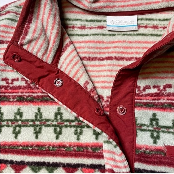 Columbia Outdoor Tribal Southwestern Print Cozy Fleece 1/4 Snap Pullover - Sz M - Picture 7 of 15